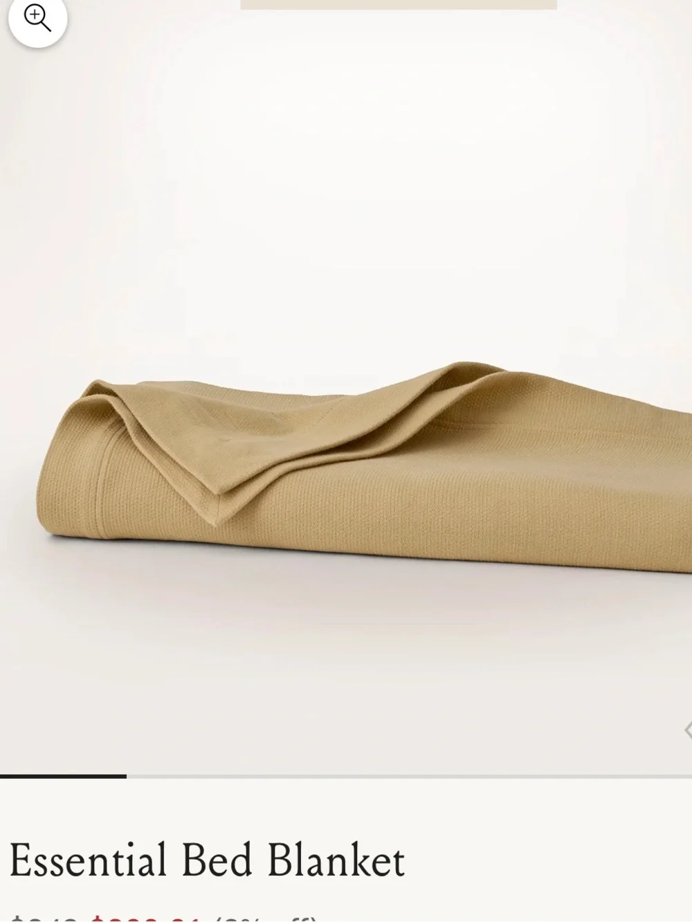 Boll & Branch Essential Bed Blanket Honey Full/Queen